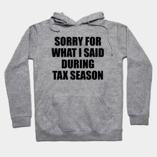 Sorry for what i said during tax season Hoodie